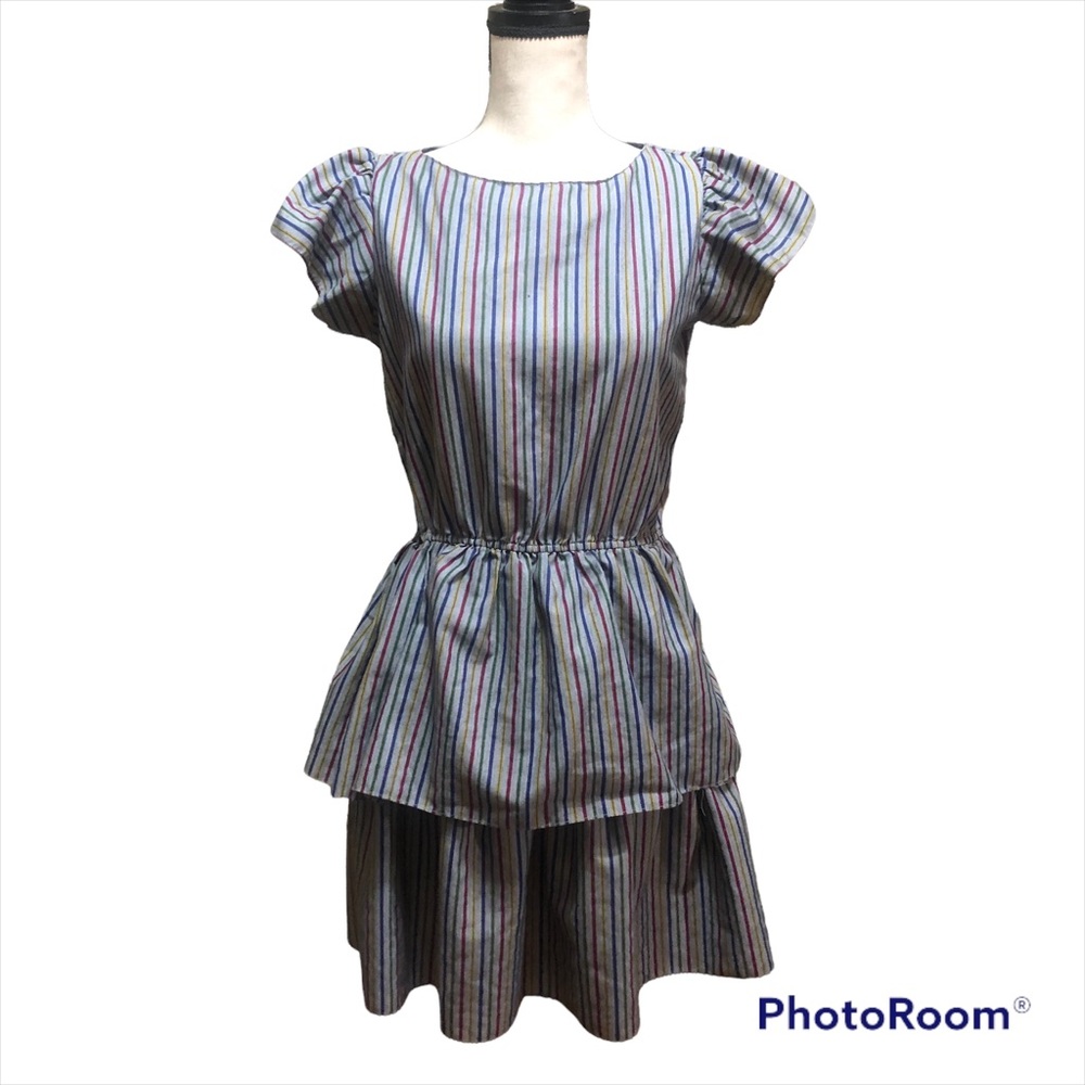 💚❗️MAKE AN OFFER❗️Vintage striped Joni Blair tiered dress